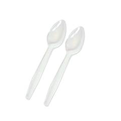 Colher Descartável para Sobremesa Cristal Junco 50 unidades