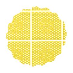 Fundo Rendado Tapetinho para Doce de Festa Amarelo N.09 Junco