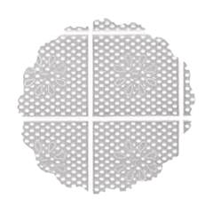 Fundo Rendado Tapetinho para Doce de Festa Prata N.09 Junco