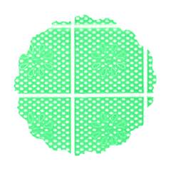 Fundo Rendado Tapetinho para Doce de Festa Verde N.09 Junco