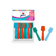 Pazinha de Plástico para Sorvete Sortidas Junco 50 unidades