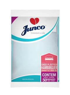 Saco Plástico Hamburguer Junco 50 unidades - 19,35x15,25 cm