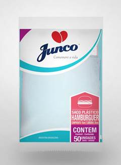 Saco Plástico Hamburguer Junco 50 unidades - 19,35x15,25 cm