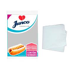 Saco Plástico Hot Dog Junco 50 unidades - 20x12 cm