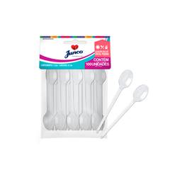 Colherzinha Descartável para Café Cristal pequena Junco 100 unidades