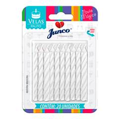 Vela Aniversário Palito Espiral Branca Junco