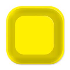 Prato Descartável Papel Liso Amarelo Junco 8 unidades - 18 cm