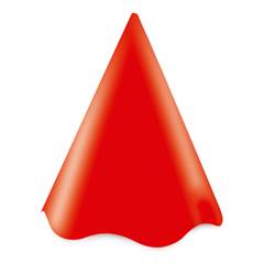 Chapéu Cone para Aniversário Liso Vermelho Junco 8 unidades