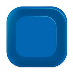 Prato Descartável Papel Liso Azul Royal Junco 8 unidades - 18 cm