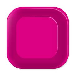 Prato Descartável Papel Liso Pink Junco 8 unidades - 18 cm