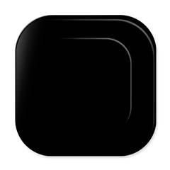 Prato Descartável Papel Liso Preto Junco 8 unidades - 18 cm