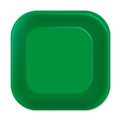 Prato Descartável Papel Liso Verde Bandeira Junco 8 unidades - 18 cm