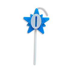 Vela Aniversário Super Star Azul Nº 0 Junco