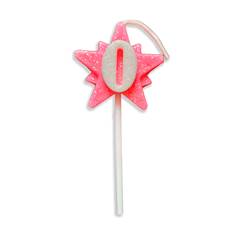 Vela Aniversário Super Star Rosa Nº 0 Junco