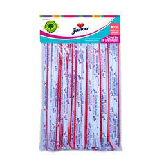 Canudo de Papel Branco Envelopado Junco 50 unidades