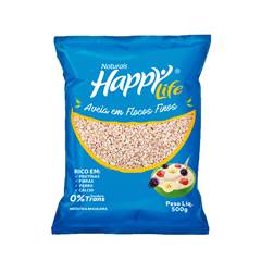 Aveia em Flocos Finos Happy Life 500g