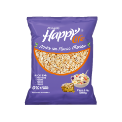 Aveia em Flocos Grossos Happy Life 500g