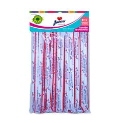 Canudo de Papel Branco Envelopado Junco 100 unidades