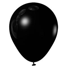 Balão Látex Liso Nº 9 Preto Junco