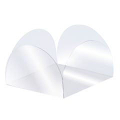 Forminha de Acetato Transparente para Doce 4 Pétalas M Junco