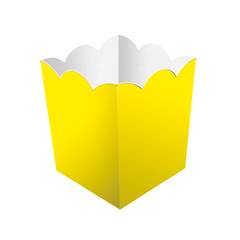 Cachepot de Papel Liso Amarelo Junco 8 unidades