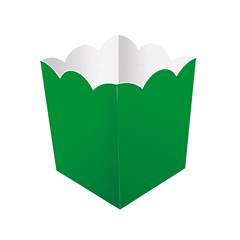 Cachepot de Papel Liso Verde Bandeira Junco 8 unidades