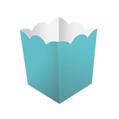 Cachepot de Papel Liso Turquesa Junco 8 unidades