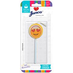 Vela Aniversário Emoji Apaixonado Junco