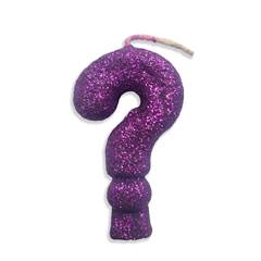 Vela Aniversário Live Colors com Glitter Lilas Interrogação Junco