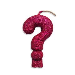 Vela Aniversário Live Colors com Gliter Pink Interrogação Junco