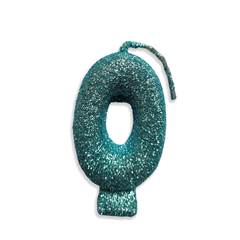 Vela Aniversário Live Colors Com Gliter Tiffany Nº 0 Junco