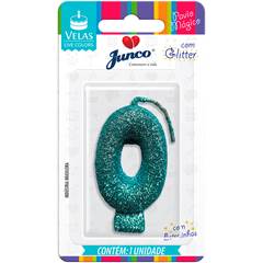 Vela Aniversário Live Colors Com Gliter Tiffany Nº 0 Junco