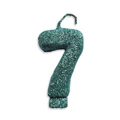 Vela Aniversário Live Colors Com Gliter Tiffany Nº 7 Junco