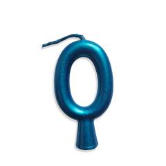 Vela Aniversário Metalizada Azul Nº 0 Junco