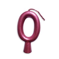 Vela Aniversário Metalizada Rose Nº 0 Junco