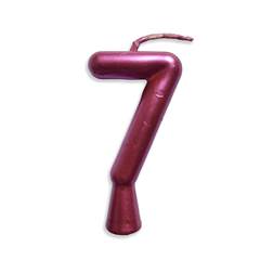 Vela Aniversário Metalizada Rose Nº 7 Junco