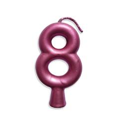 Vela Aniversário Metalizada Rose Nº 8 Junco