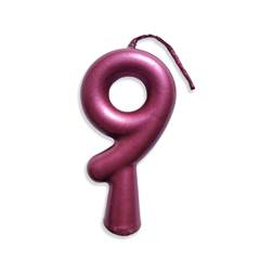 Vela Aniversário Metalizada Rose Nº 9 Junco