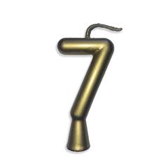 Vela Aniversário Metalizada Ouro Nº 7 Junco