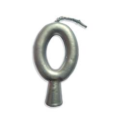 Vela Aniversário Metalizada Prata Nº 0 Junco