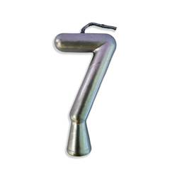 Vela Aniversário Metalizada Prata Nº 7 Junco