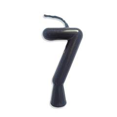 Vela Aniversário Metalizada Preta Nº 7 Junco