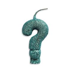 Vela Aniversário Live Colors Com Gliter Tiffany Interrogação Junco