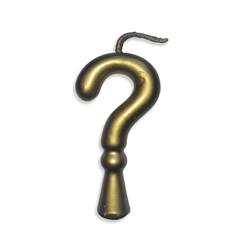 Vela Aniversário Metalizada Ouro Interrogação Junco