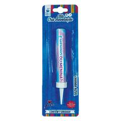 Vela Aniversário Fonte Estrelar Chá Revelação Azul Junco 1 unidade