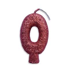 Vela Aniversário Live Colors Com Gliter Rose Gold  Nº 0 Junco