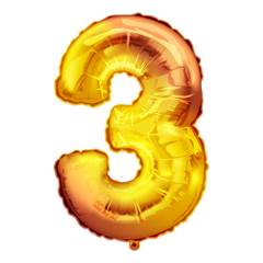 Balão Metalizado  Dourado Nº 3 Junco - 16