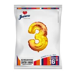 Balão Metalizado  Dourado Nº 3 Junco - 16