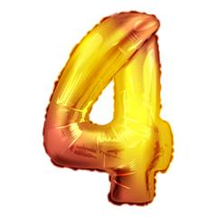 Balão Metalizado  Dourado Nº 4 Junco - 16