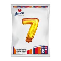 Balão Metalizado  Dourado Nº 7 Junco - 16